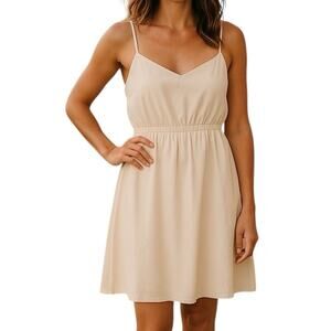 Tracy Reese Ivory Midi Dress V-Neck Open Back Medium